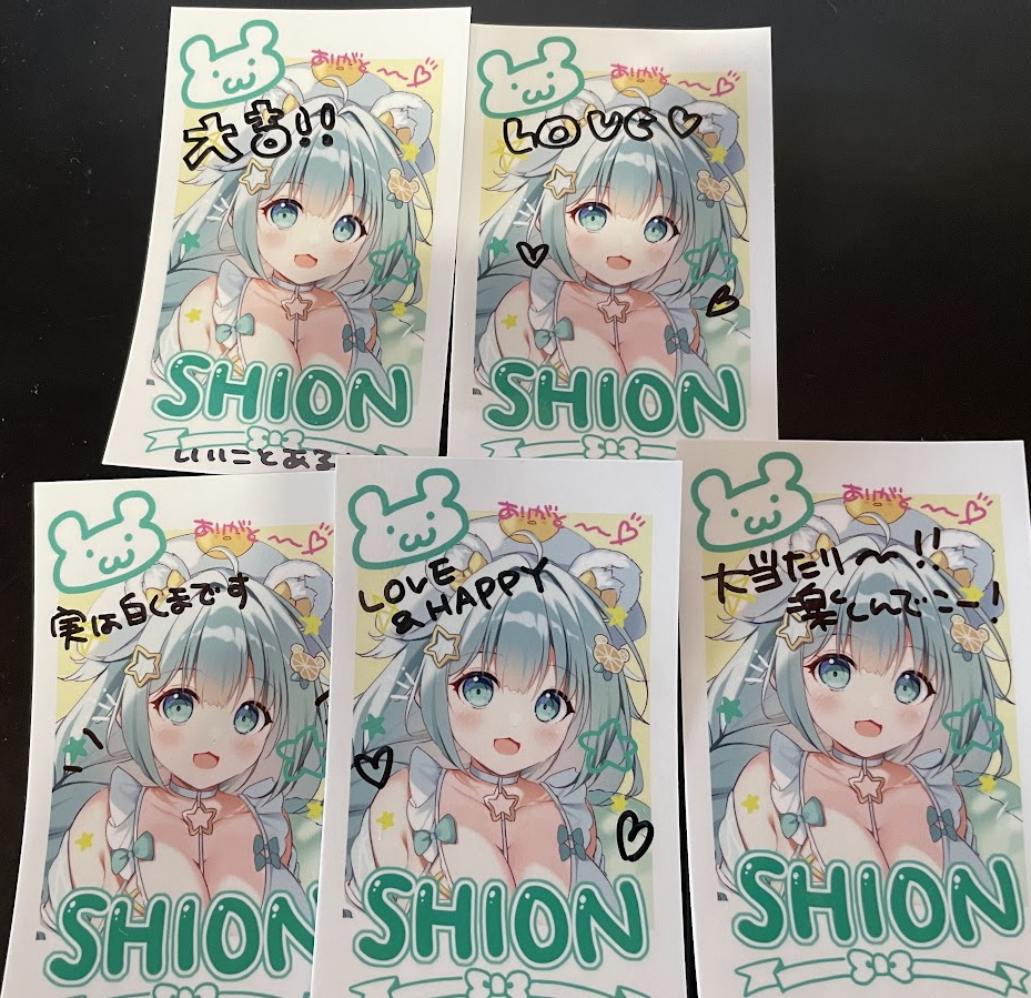 落書き入りチェキ風ステッカー