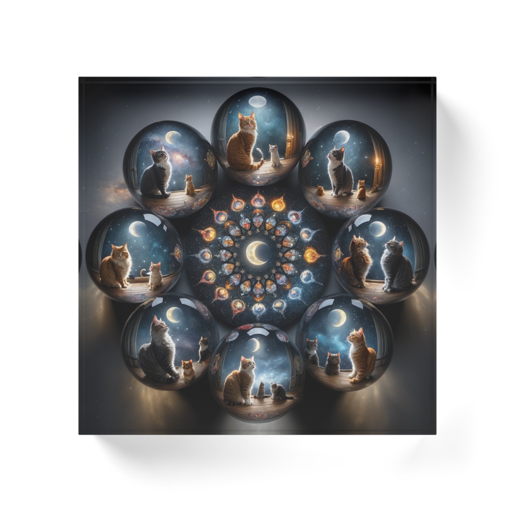 曼荼羅-猫と三日月001