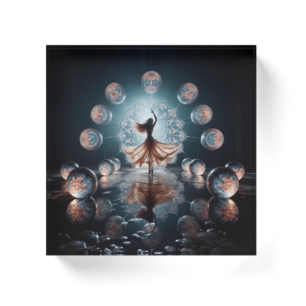 アクリルブロック - dancing fairy and glass ball 001