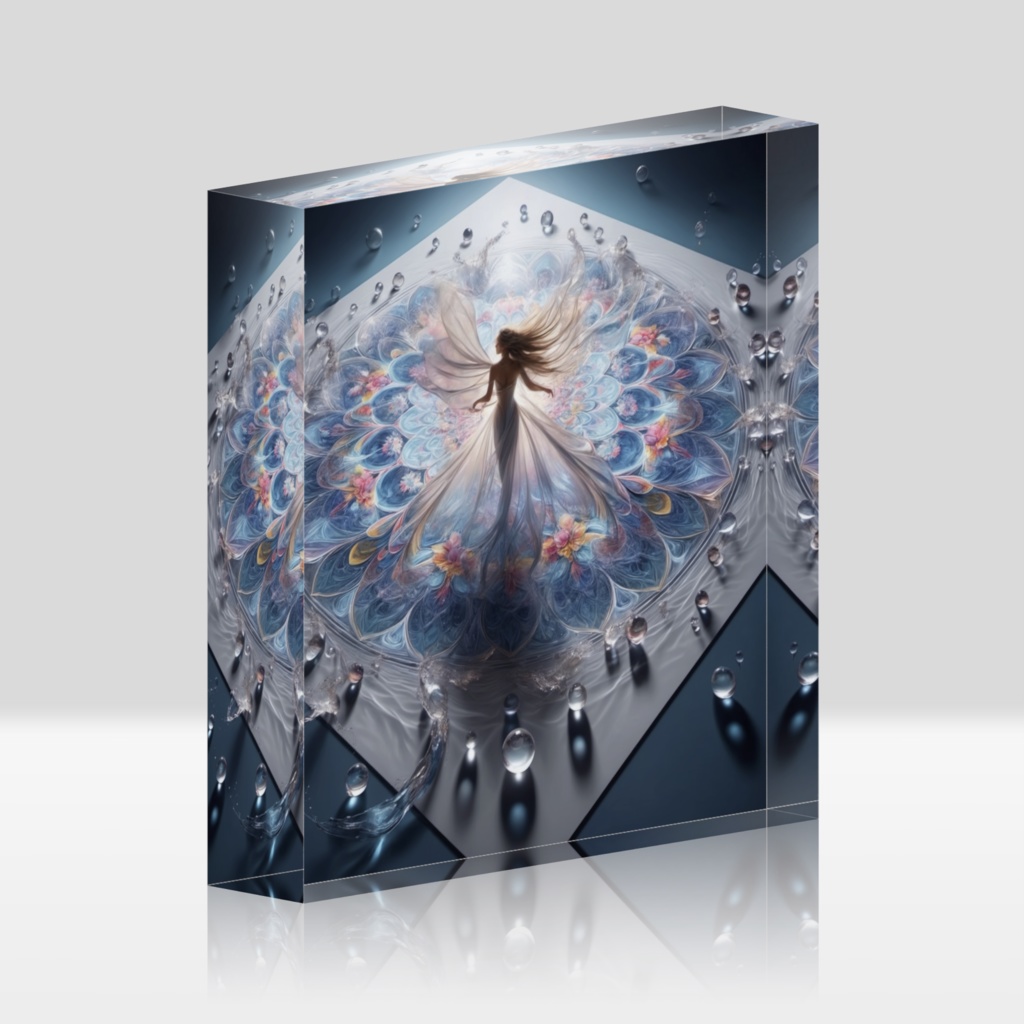 アクリルブロック - dancing fairy and glass ball 002