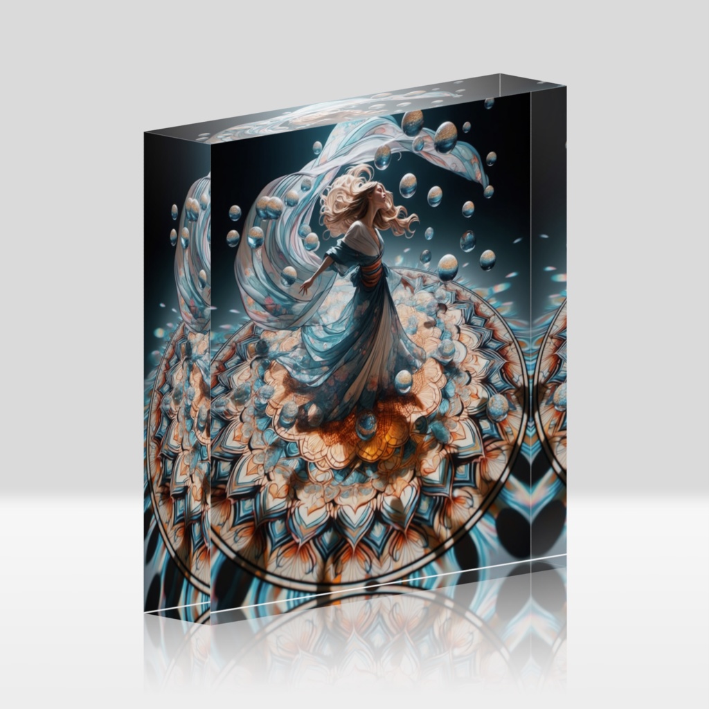 アクリルブロック - dancing fairy and glass ball 003