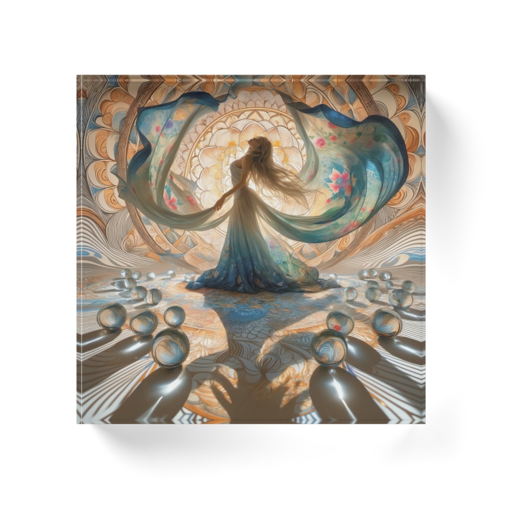 アクリルブロック - dancing fairy and glass ball 004