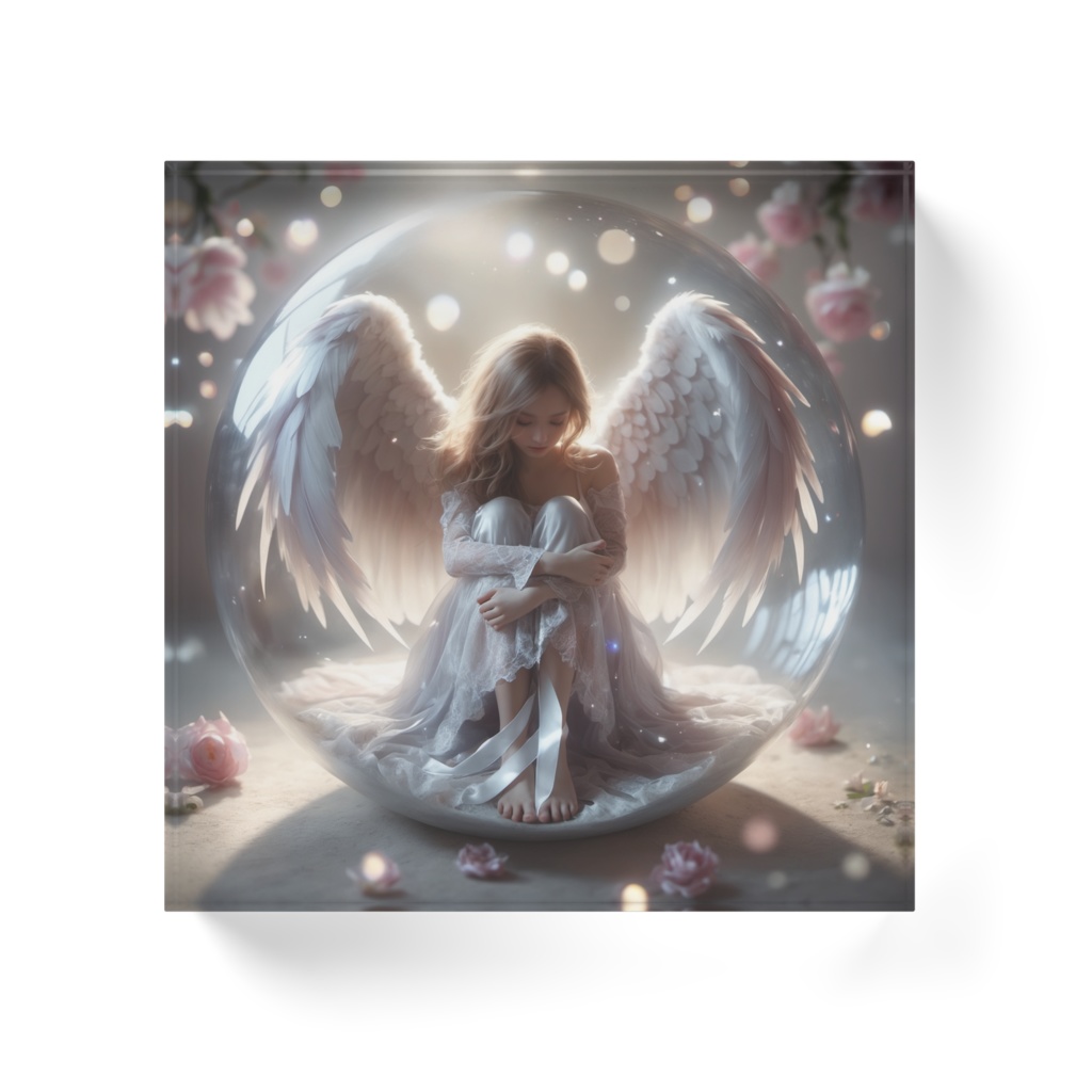 アクリルブロック - Angel in the glass ball 001