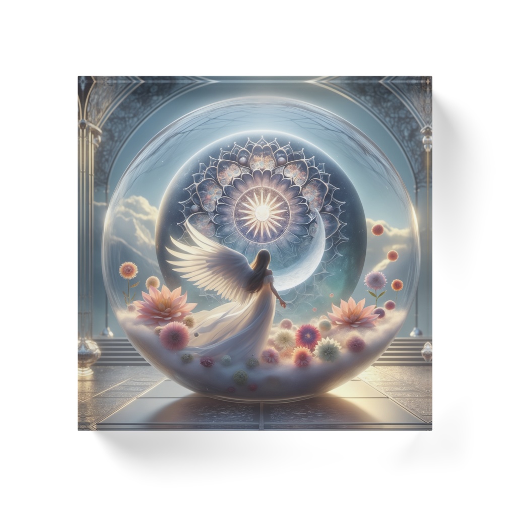 アクリルブロック - Angel in the glass ball 002
