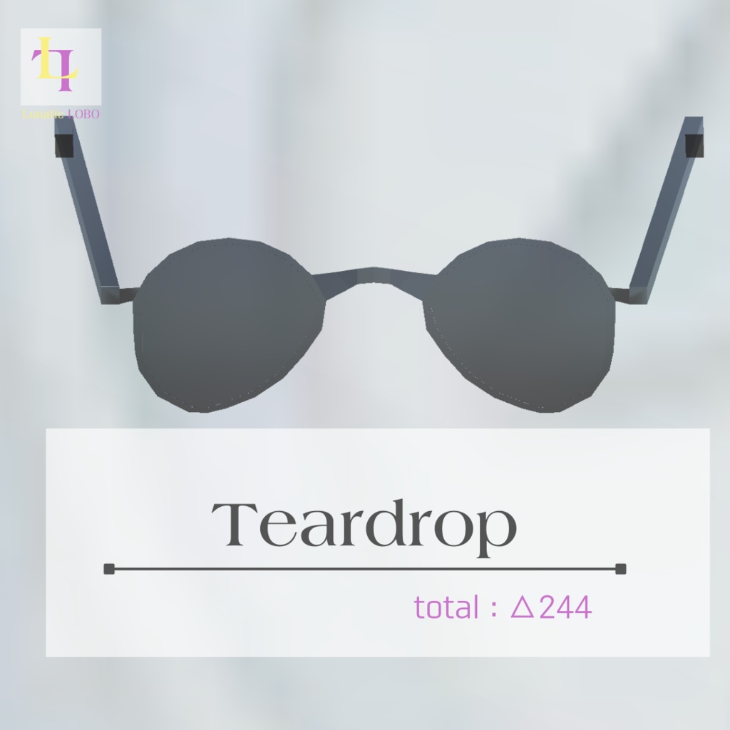 シェイプキー対応 ローポリサングラスセット Shape Key Ready Lowpoly Sunglasses Set