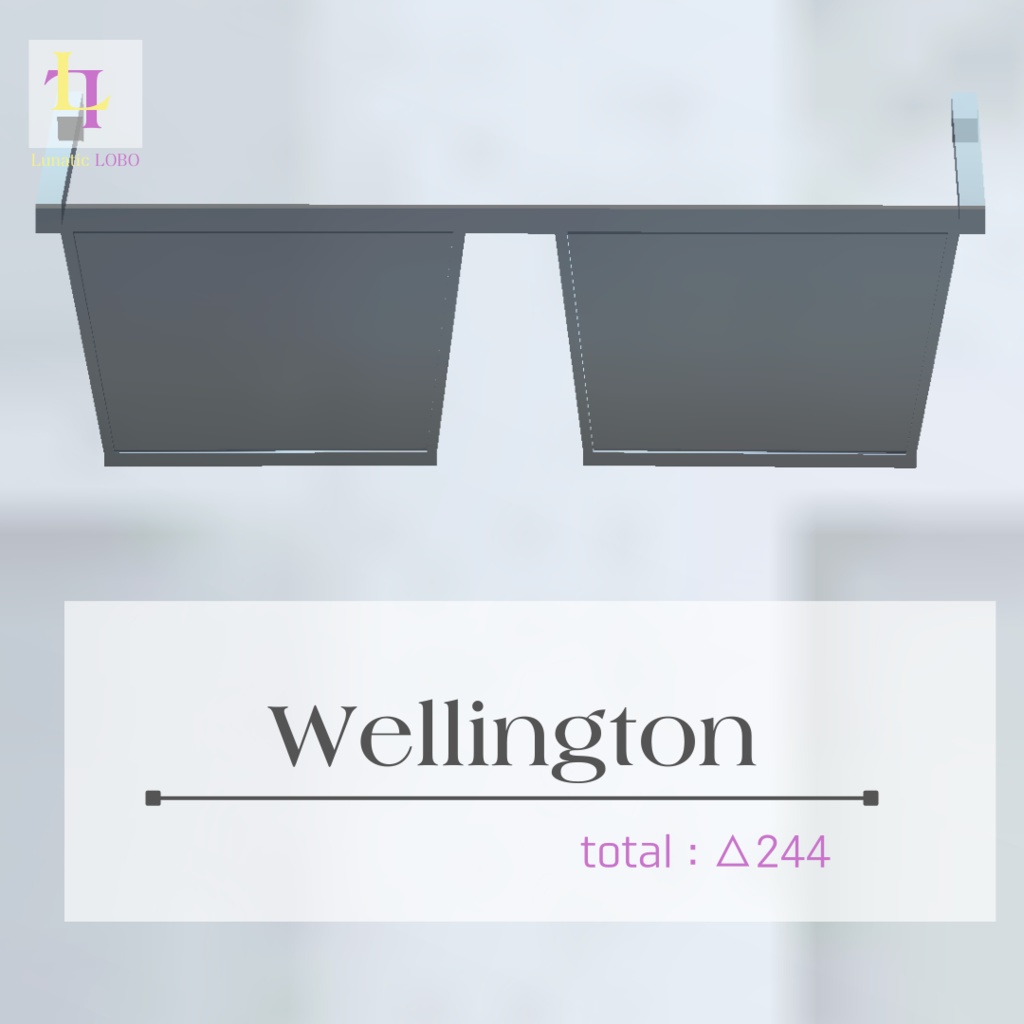 シェイプキー対応 ローポリサングラスセット Shape Key Ready Lowpoly Sunglasses Set