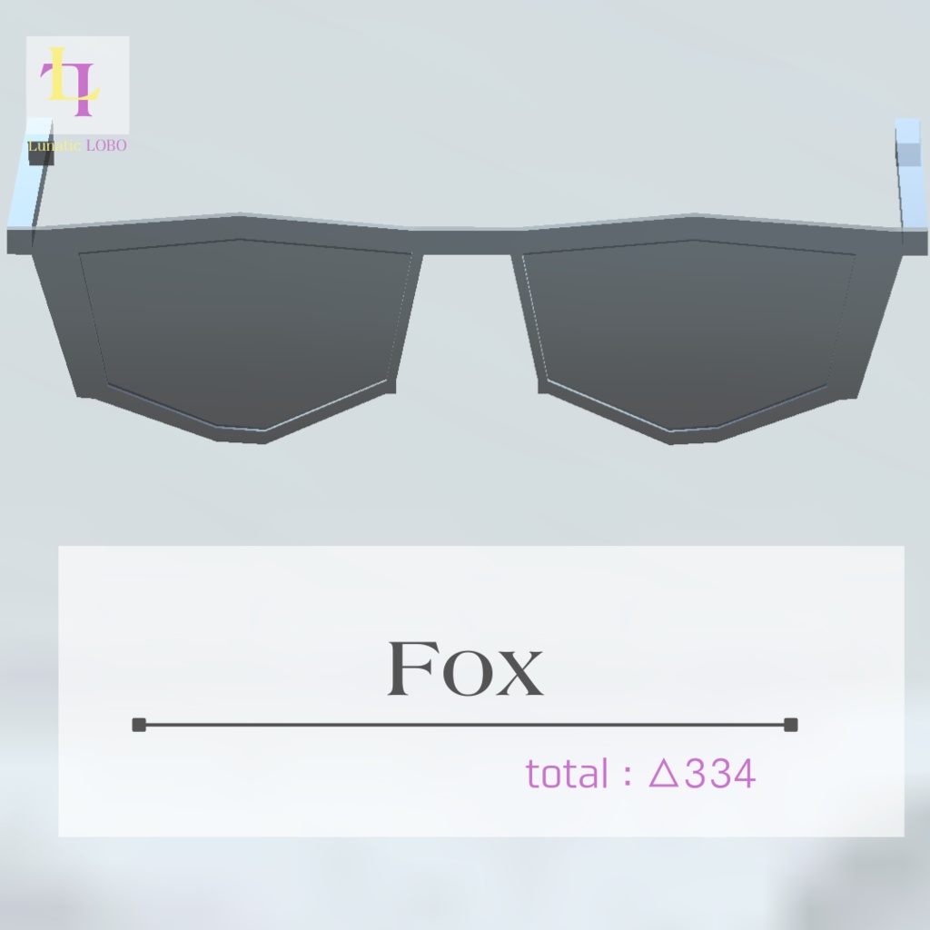 シェイプキー対応 ローポリサングラスセット Shape Key Ready Lowpoly Sunglasses Set