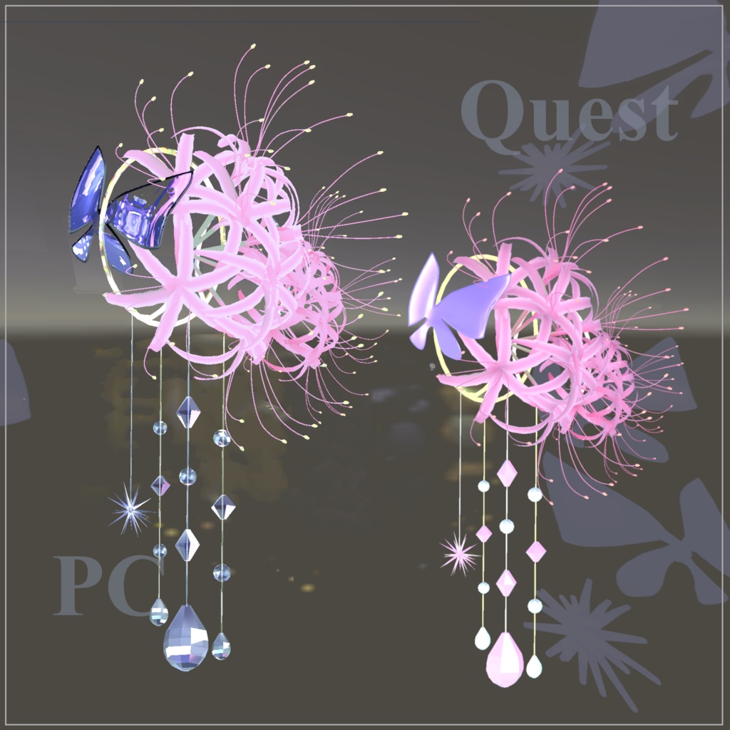 燈華-彼岸花の髪飾り