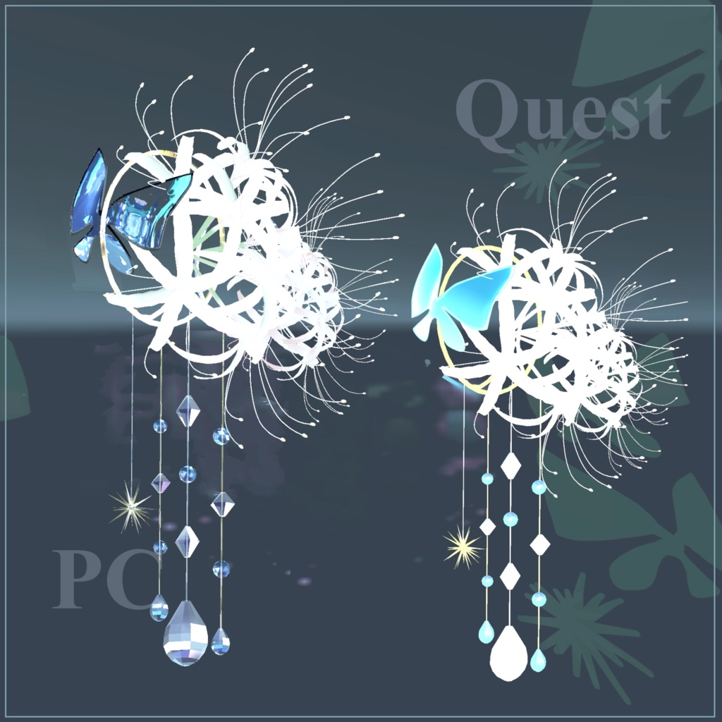 燈華-彼岸花の髪飾り