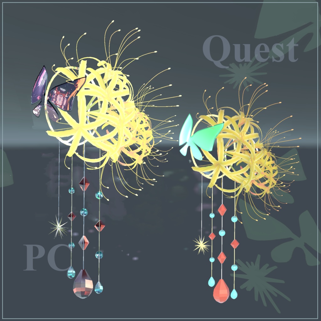 燈華-彼岸花の髪飾り