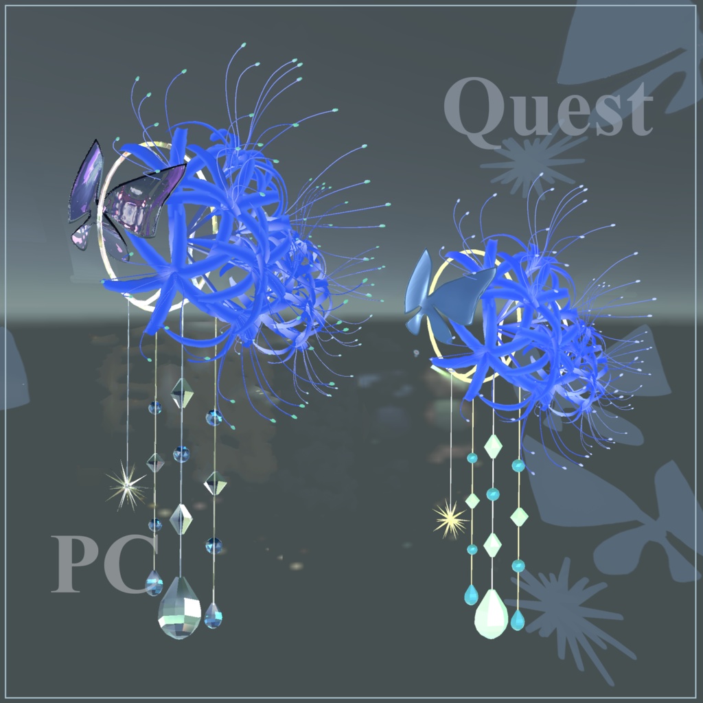 燈華-彼岸花の髪飾り