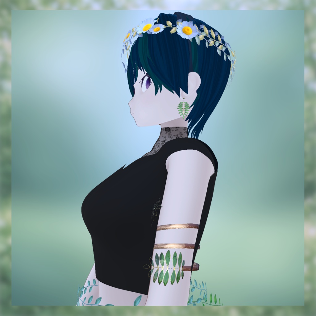 SnowDaisy _ ノースポールの花冠とアクセサリーセット