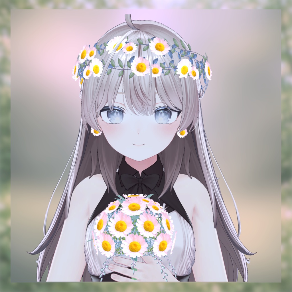 SnowDaisy _ ノースポールの花冠とアクセサリーセット