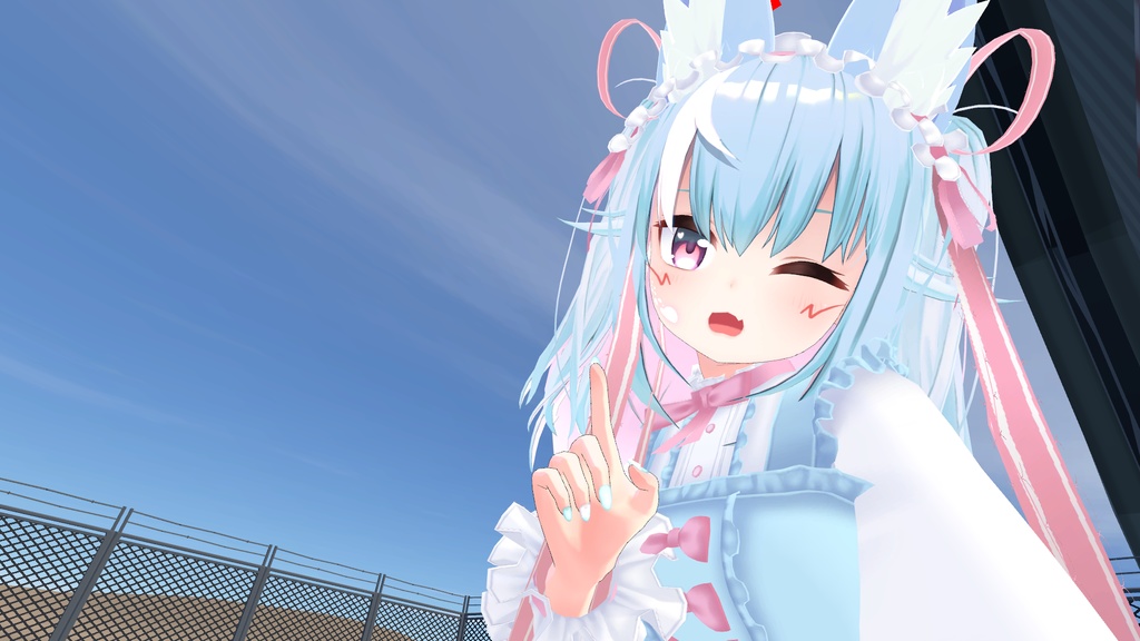 ツインロングリボン【Dynamic Bone設定済み】