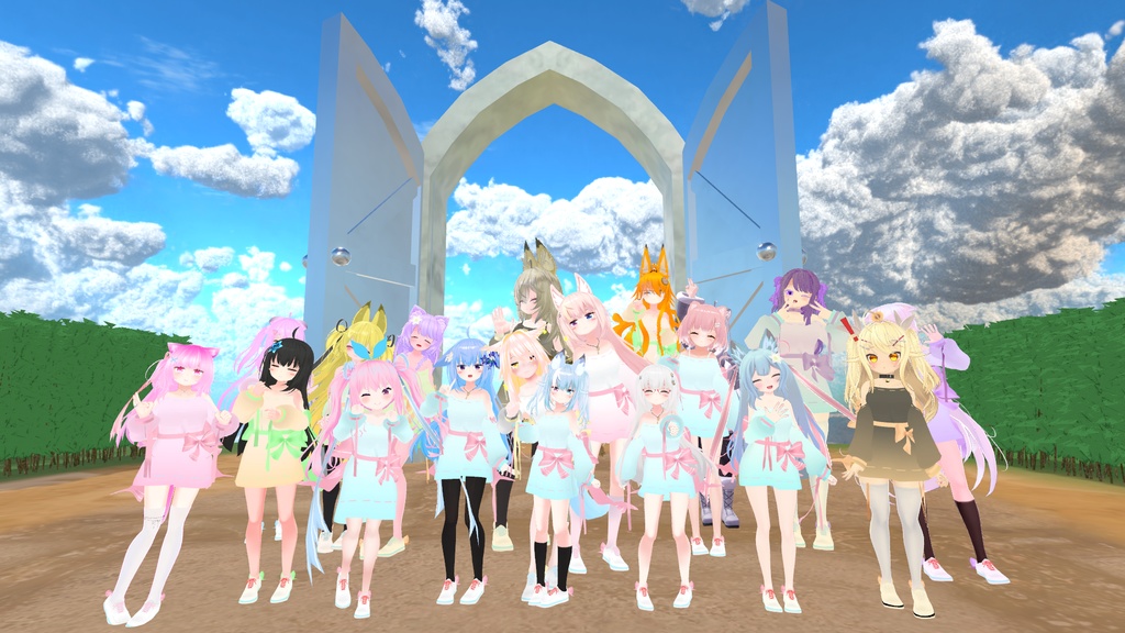 リボンオフショルダー【8アバター対応】