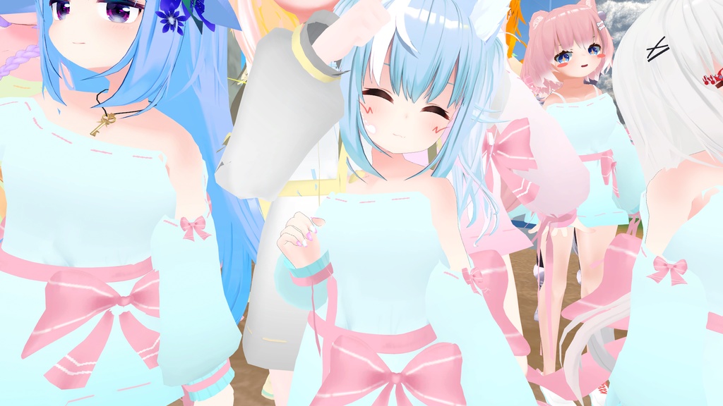 リボンオフショルダー【8アバター対応】