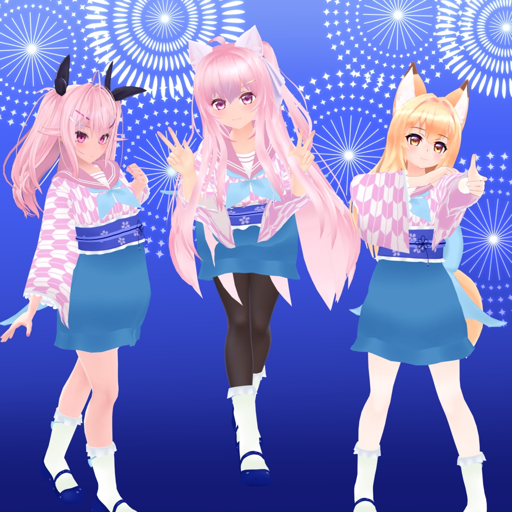 浴衣風セーラー【12アバター対応】