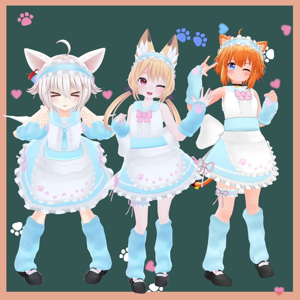 もふもふセーラーウエイトレスさん【15アバター対応】