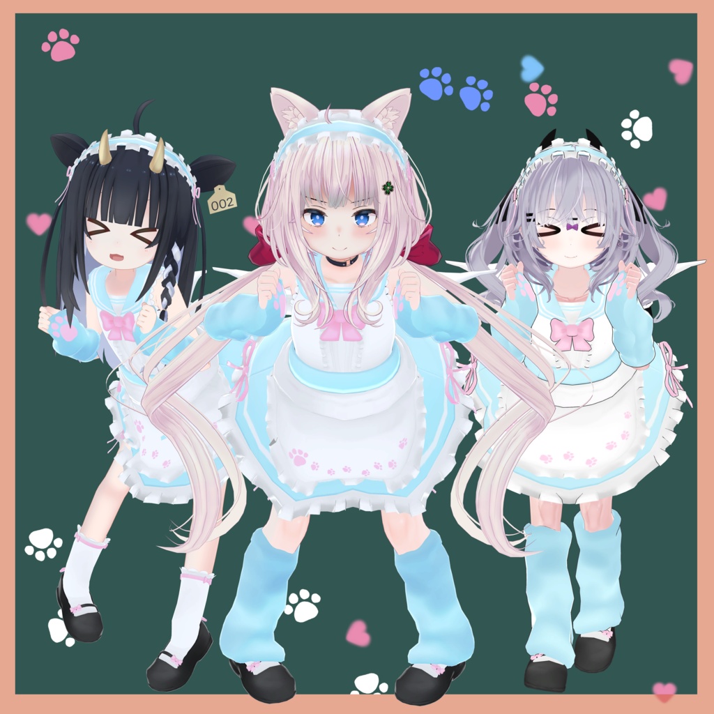 もふもふセーラーウエイトレスさん【15アバター対応】