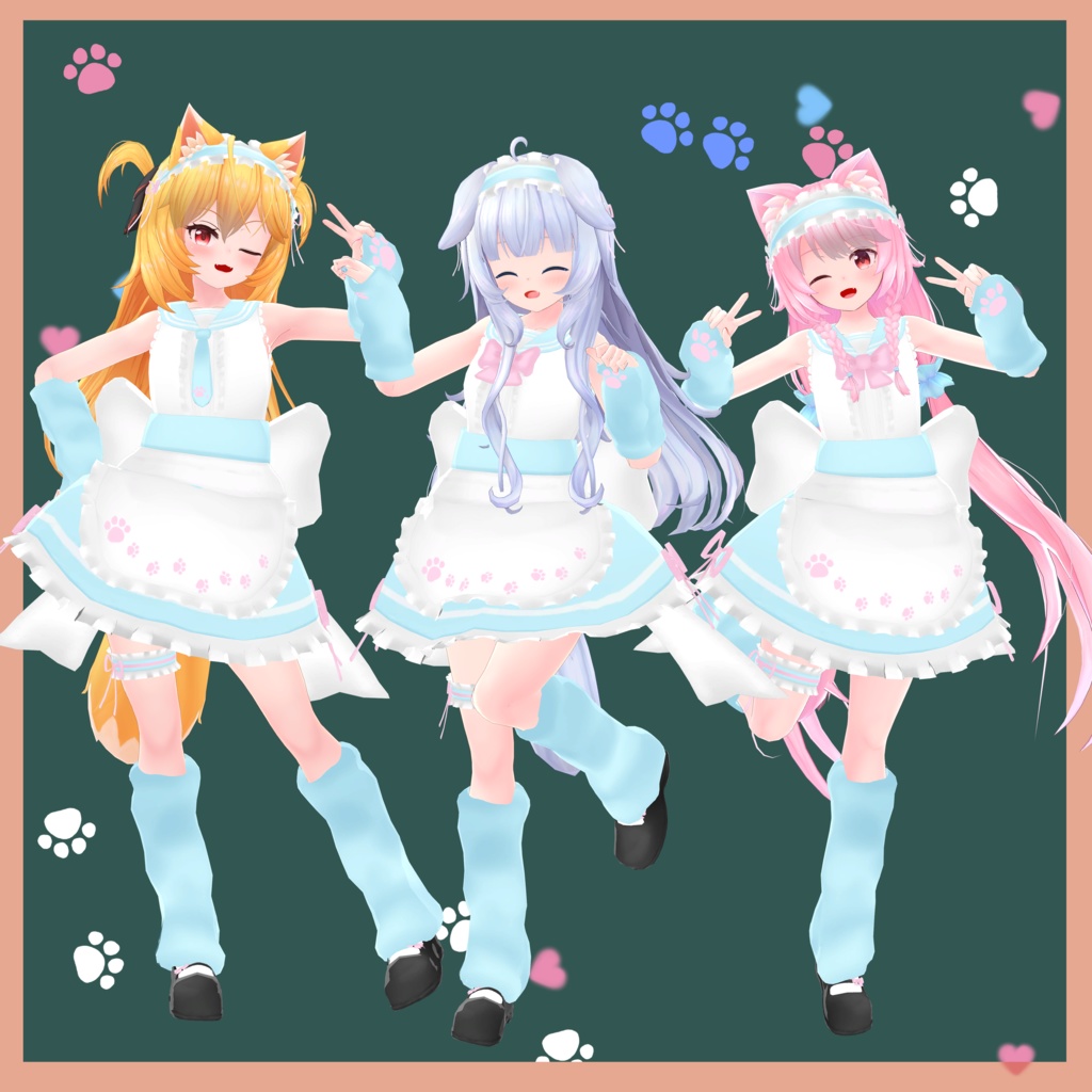 もふもふセーラーウエイトレスさん【15アバター対応】