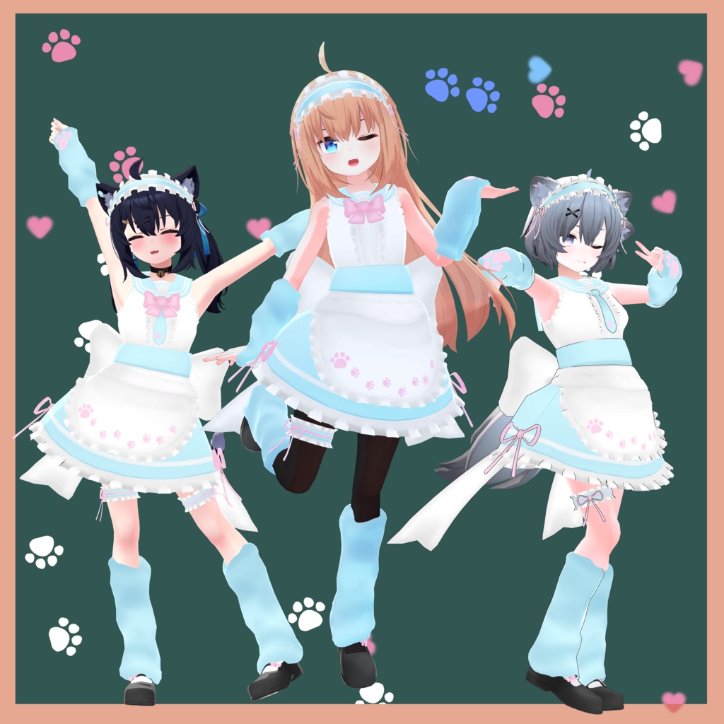 もふもふセーラーウエイトレスさん【15アバター対応】