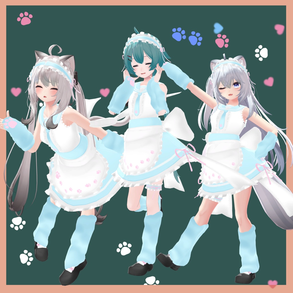 もふもふセーラーウエイトレスさん【15アバター対応】