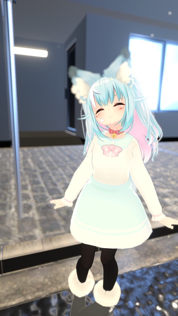 もふもふけーぷとワンピース【11アバター対応】