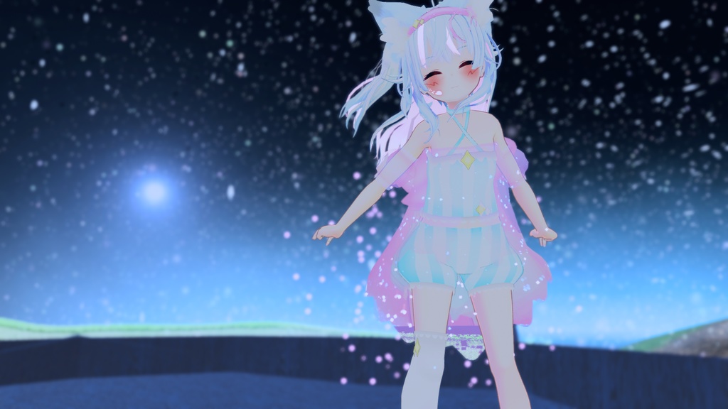 まほうしょーじょ風ランジェリーパジャマ【11アバター対応】【パーティクル付き】