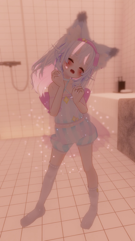 まほうしょーじょ風ランジェリーパジャマ【11アバター対応】【パーティクル付き】