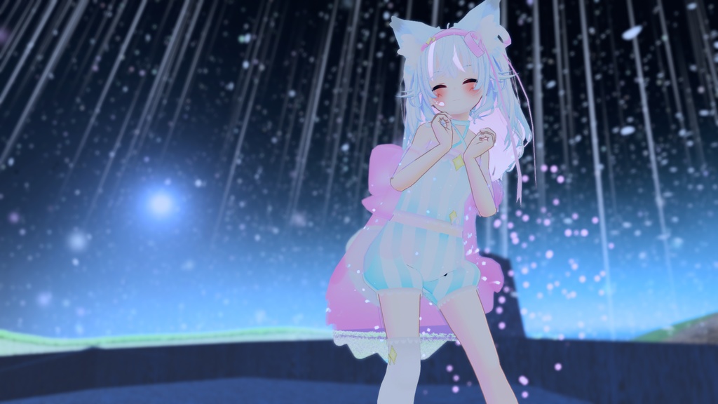 まほうしょーじょ風ランジェリーパジャマ【11アバター対応】【パーティクル付き】