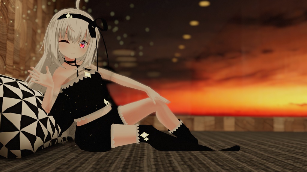 まほうしょーじょ風ランジェリーパジャマ【11アバター対応】【パーティクル付き】