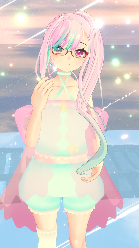 まほうしょーじょ風ランジェリーパジャマ【11アバター対応】【パーティクル付き】