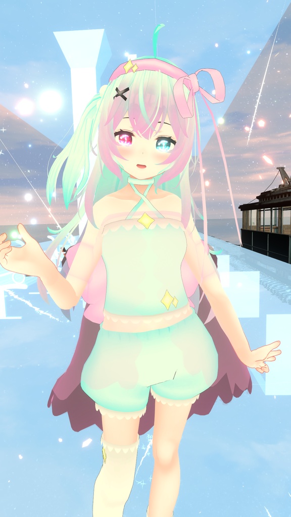 まほうしょーじょ風ランジェリーパジャマ【11アバター対応】【パーティクル付き】