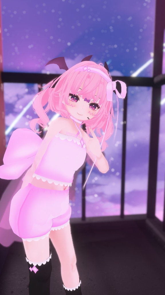 まほうしょーじょ風ランジェリーパジャマ【11アバター対応】【パーティクル付き】