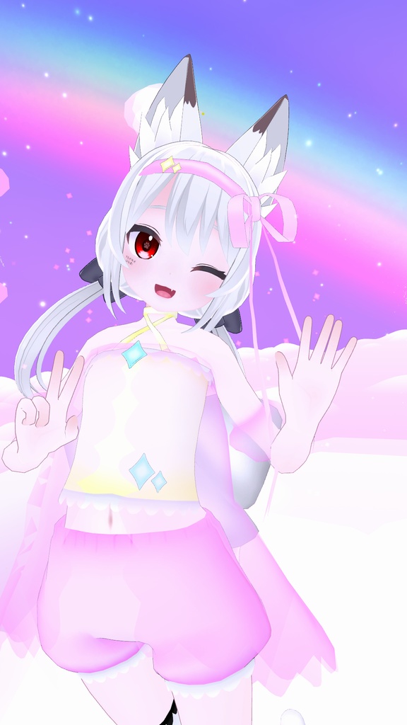 まほうしょーじょ風ランジェリーパジャマ【11アバター対応】【パーティクル付き】