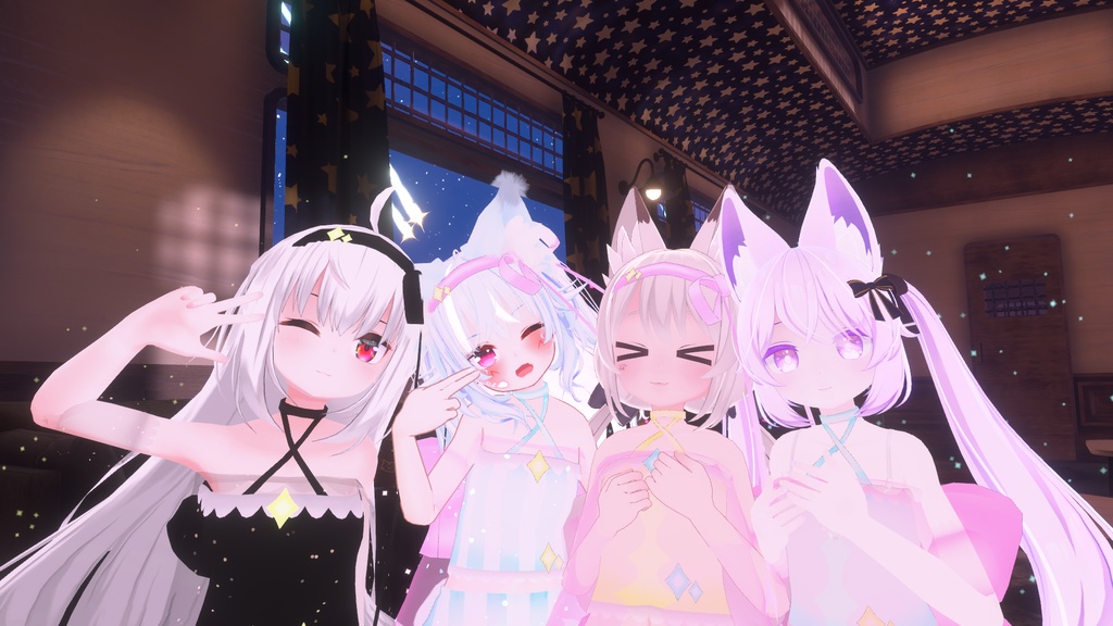 まほうしょーじょ風ランジェリーパジャマ【11アバター対応】【パーティクル付き】