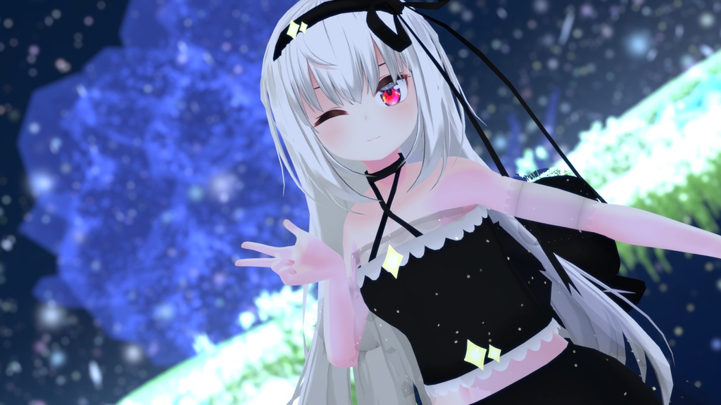 まほうしょーじょ風ランジェリーパジャマ【11アバター対応】【パーティクル付き】