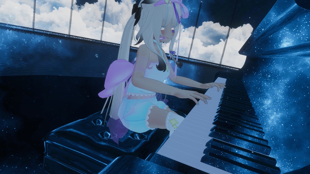 まほうしょーじょ風ランジェリーパジャマ【11アバター対応】【パーティクル付き】