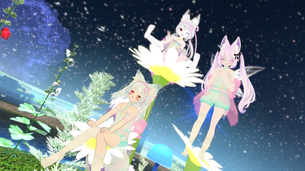 まほうしょーじょ風ランジェリーパジャマ【11アバター対応】【パーティクル付き】