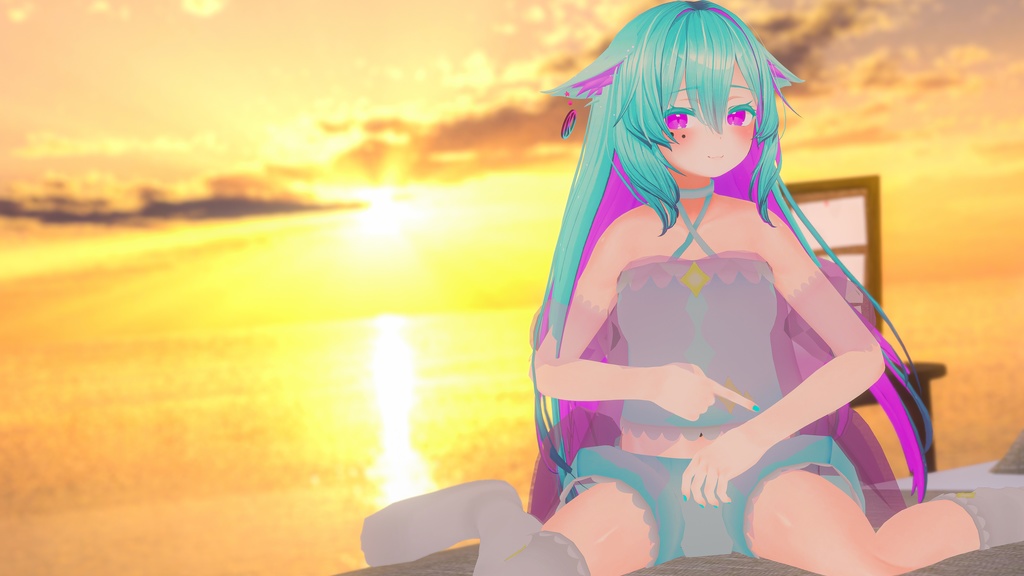 まほうしょーじょ風ランジェリーパジャマ【11アバター対応】【パーティクル付き】