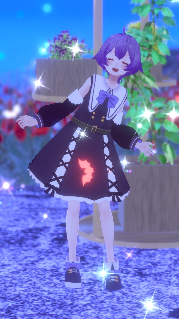 お忍びヴァンパイアドレス【20アバター対応】【パーティクル付き】