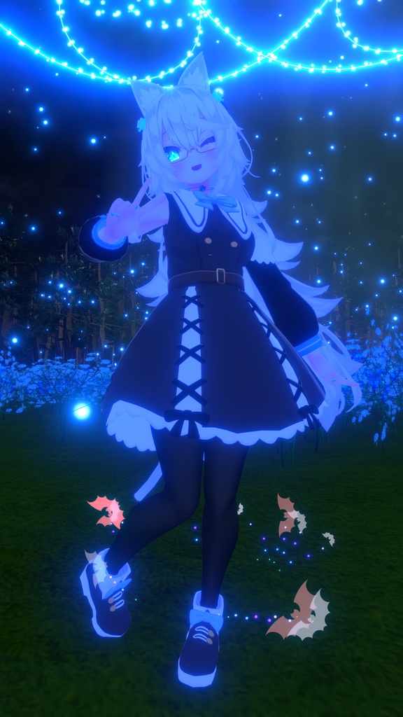 お忍びヴァンパイアドレス【20アバター対応】【パーティクル付き】