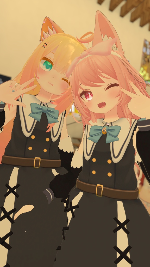 お忍びヴァンパイアドレス【20アバター対応】【パーティクル付き】