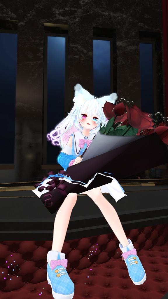 お忍びヴァンパイアドレス【20アバター対応】【パーティクル付き】