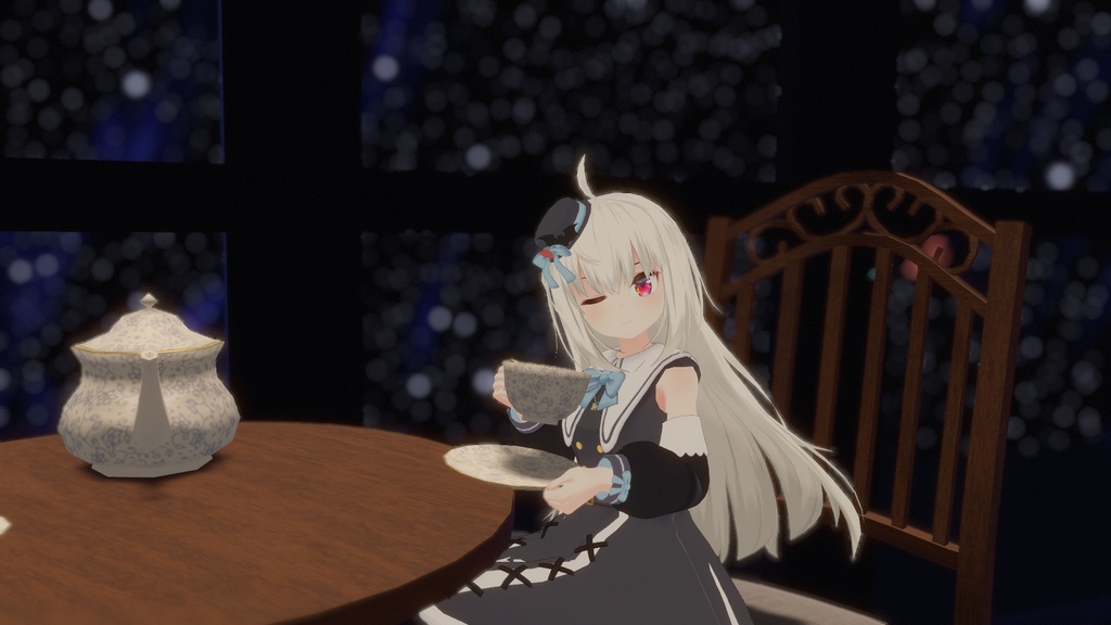 お忍びヴァンパイアドレス【20アバター対応】【パーティクル付き】