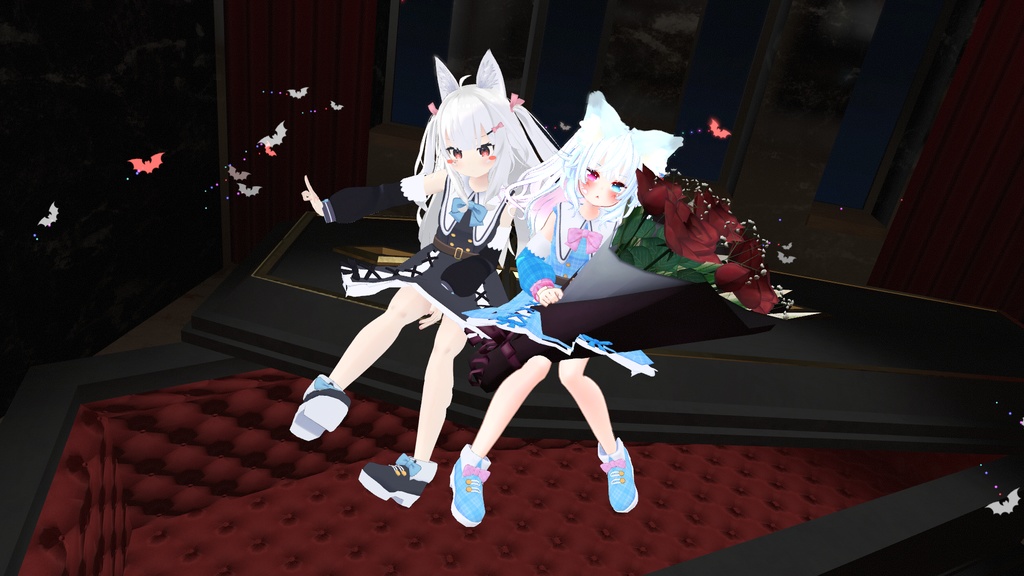 お忍びヴァンパイアドレス【20アバター対応】【パーティクル付き】