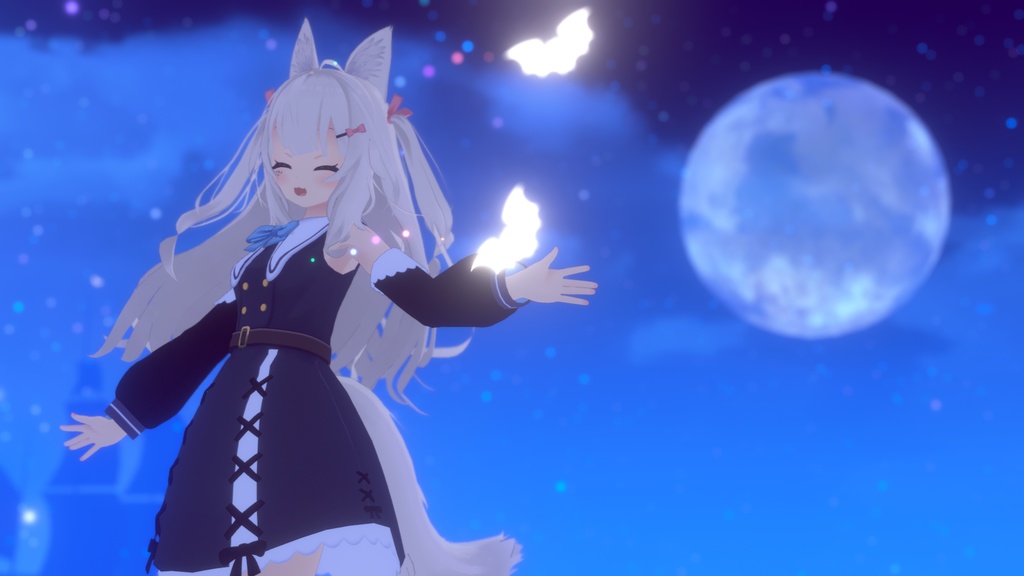 お忍びヴァンパイアドレス【20アバター対応】【パーティクル付き】