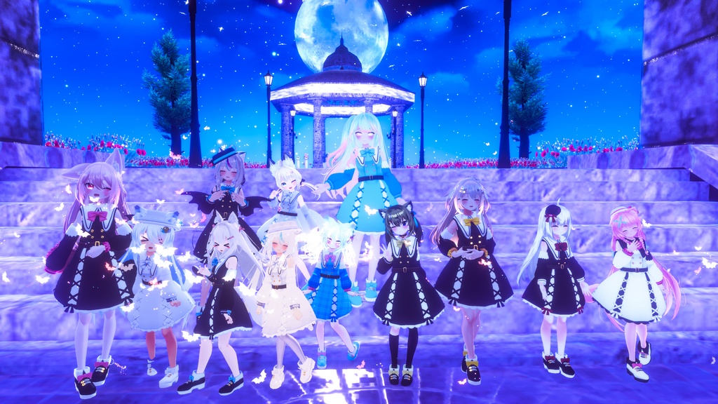 お忍びヴァンパイアドレス【20アバター対応】【パーティクル付き】