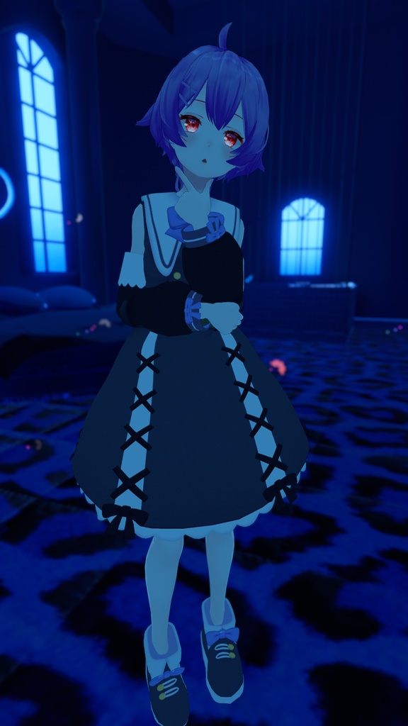 お忍びヴァンパイアドレス【20アバター対応】【パーティクル付き】