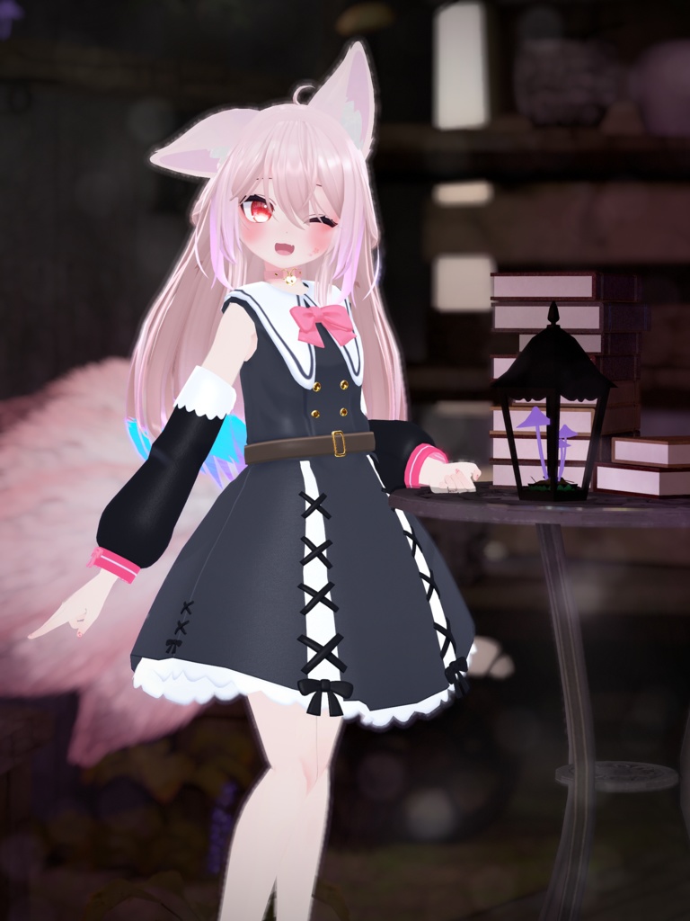 お忍びヴァンパイアドレス【20アバター対応】【パーティクル付き】